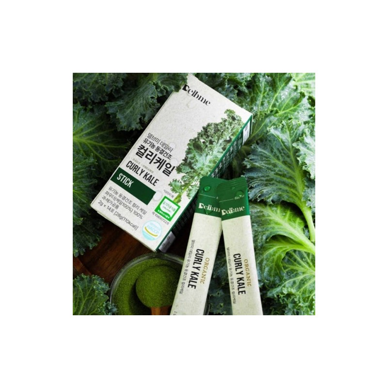 Delvemi Daily Organic Freeze-Dried Curly Kale Stick 2g 14 Sachets