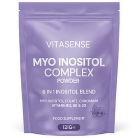 VitaSense 6-in-1 Myo-Inositol Powder – 4000mg Myo Inositol with Folate, Chromium, Vitamin B6, B12 & D3, Vegan Inositol Formula, Metabolic & Daily Nutrient Support for Women, Made in UK, 30 Servings