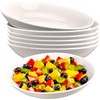 6 Porcelain Pasta Bowls - Bowl Dish Set for Salad,