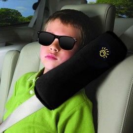 Furforstk gurtpolster kinder 2 Stück gurtschoner kinder auto Schwarz gurtschoner auto erwachsene dicke Polsterung gurtpolster auto erwachsene, gurtpolster auto kinder - Schutz für den Nacken
