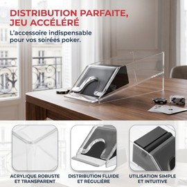 Toyvian Dispenser Di Carte Poker Acrilico Accessorio Da Gioco Da Tavolo Manuale Per E Tavolo Da Poker 10.04 X 3.94 X 3.94 Pollici