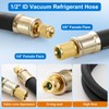 HVAC Vacuum Hose Evacuation Kit, 1/2'' ID Vacuum Refrigerant Charging