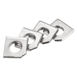 uxcell 5pcs Beveled Square Washers M8x18x3.8 Stainless Steel Missing Angle Flat Gasket for Channel Steel Wedge Shaped Washers for Shim Leveling