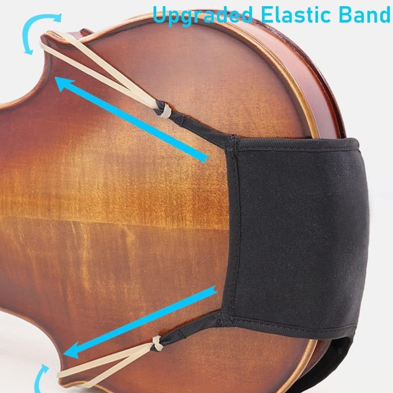 Violin Shoulder Rest Pad Comfortable Sheepskin Adjustable Chin Rest Cover