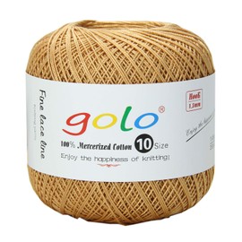 golo Crochet Thread Size 10 Yarn for Hand Knitting Crochet Yarn (Bronze-605)