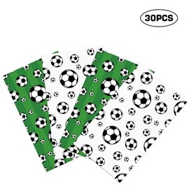 Infankey 30 PCS Soccer Party Decorations Soccer party favors with Stickers Soccer Treat Snacks Bags Soccer Gift Bags Soccer Theme Party Bags for Kid's Birthday Party Supplies