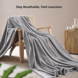 Fleece Blanket Queen Size - Soft Plush Fluffy Fuzzy Throw Blanket for Couch Bed Sofa - Luxury Lightweight Warm Microfiber Flannel Blanket All Season Use for Home Travel Camping, 90x90 inches