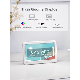 ROCAM Alarm Clocks for Bedroom, 7" Display Dementia Clocks for Seniors, 12 Themes 20 Custom Alarms & 18 Ringtones, Auto-Dimmer, Bedside Clock with Days Dates and Time of Day