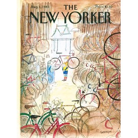 New York Puzzle Company - New Yorker Bicycle Shop - 1000 Piece Jigsaw Puzzle for Family Game Nights by Jean-Jacques Sempé