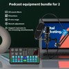 Hayner-Seek Podcast Equipment Bundle for 2, DJ Mixer with 3.5mm