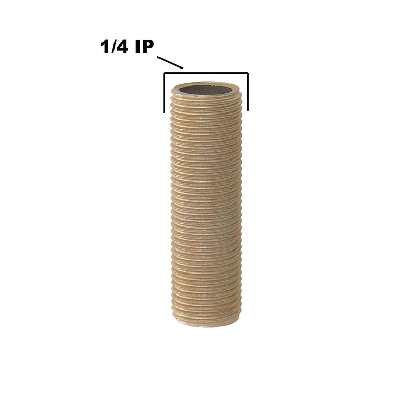 B&P Lamp® 1/4 IP Threaded Steel Lamp Pipe Nipple, 1-1/4