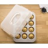USA Pan Bakeware Nonstick Cupcake and Muffin Pan with LId