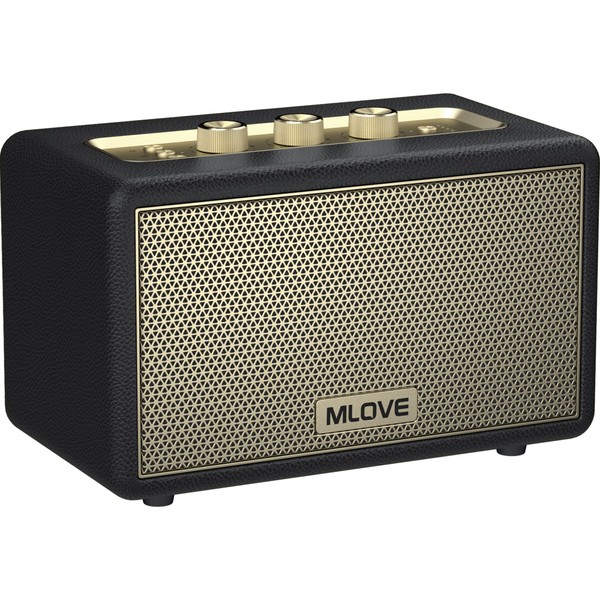 MLOVE A200 Portable Retro Bluetooth Speaker with Aux Input, USB
