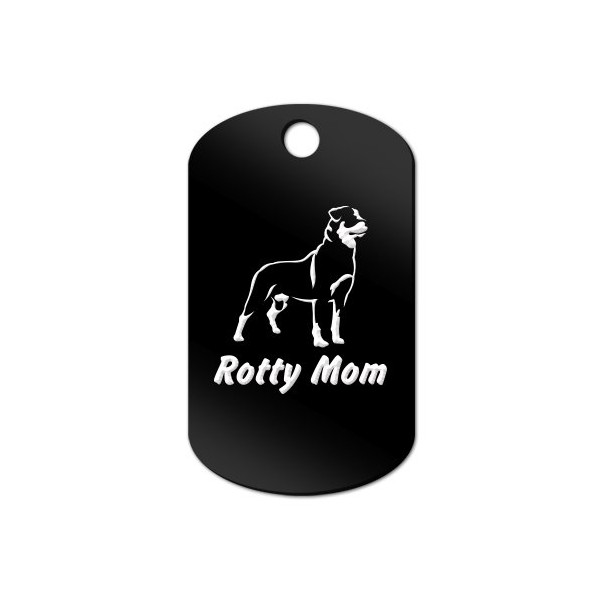 Mister Petlife Rottweiler Mom Engraved Keychain/GI Tag rotty rott Rottie
