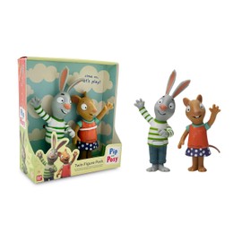 BANDAI Pip and Posy Twin Figure Pack - 2 x 10cm Figures (Pip and Posy) - Perfect Play Gifts for Boys Girls Kids ages 3-8 years - Ideal Character Action Figures
