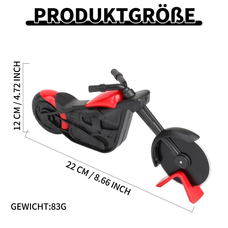 HAPPOW Motorcycle Pizza Cutter with Sharp Stainless Steel Cutting Wheel