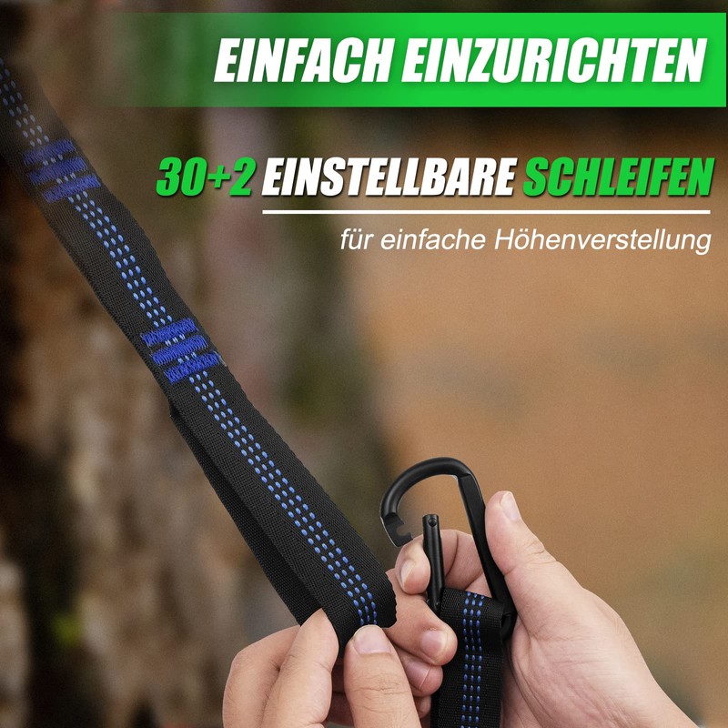 Hammock Straps - Camping Hammock Tree Straps Set, 20 Feet