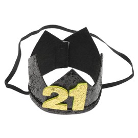 1pc Crown Birthday Hat Caps Headbands for Men Black Headband 21st Birthday Baby Makeup Headbands Boy Birthday Hats Party Hat Party Accessories Hat Aldult Props Man