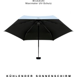 Ambra Mini Umbrella with UV Protection - Windproof, Small, Lightweight and Elegant, Our Premium Travel Bag and Parasol SPF50+ with Heat Protection is Ideal for Women, Men, Kids and Anyone on the Go