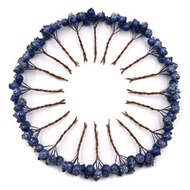 Hagao Artificial Berries Plastic Foam Blueberry Christmas Fruit Fake Silk Flowers Home Decorative Party Wedding (Blue) - 20 PCS