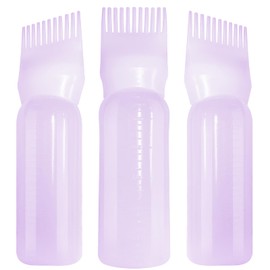 Ksndurn Hair Oil Applicator Bottle, Hair Oil Applicator, Pack of 3, Basic Tools for Dyeing Hair, Oil Applicator Bottle for Hair (Purple)