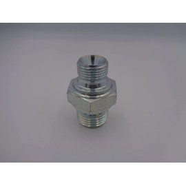 Hydraulic Male x Male 60 deg Straight Adapter BSP Choose Size (3/8" BSP x 1/4" BSP)