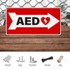 YIKIADA 4 Pack AED Sign with Right Arrow 10 ×
