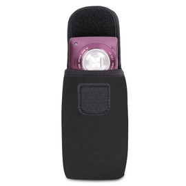 USA Gear Kameratasche für Kompaktkameras: Schwarze Kamera Schutzhülle für Kompakt-/Digitalkameras, schützt Ihre Kamera vor Regen, aus robustem Neopren, mit Karabinerhaken und Öse