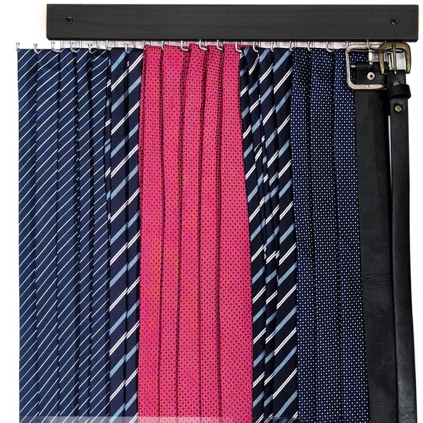SUNTRADE Tie Rack Wall Mounted, 360° Rotating Tie Hanger Belt