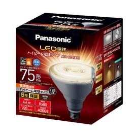 Panasonic LDR4LWHB7 LED Bulb, Base Diameter 1.0 inches (26 mm), Bulb 75 W Shape Equivalent, Bulb Color Equivalent, 4.4 W, High Beam Bulb Type, Compatible with Enclosed Fixtures