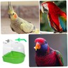 Kisangel Hanging Bird Bath Tub for Cage Multi Functional Parakeet