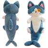 Cute Shark Cat Plush - Kitty in Shark Costume, 19.7in