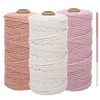 3 x Macrame Yarn 3 mm x 100 m, Cotton