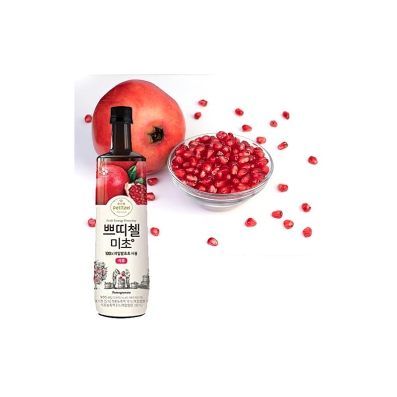 Korean CJ Petitzel Fruit Vinegar Drink Pomegranate 900mL, 30.43 Fl