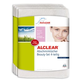 ALCLEAR Removal Pads Skin Friendly Ultra Microfibre to Prevent Skin Irritation and Allergies Dermatologically Pure Set of 4