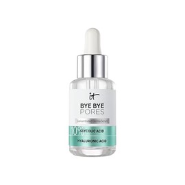 It Cosmetics Bye bye Pores, Serum, Suero Facial con Ácido Glicólico al 10% Minimiza los Poros en 1 Semana y Exfolia Suavemente y Refina la Textura de la Piel con Ácido Hialurónico, 30 ml