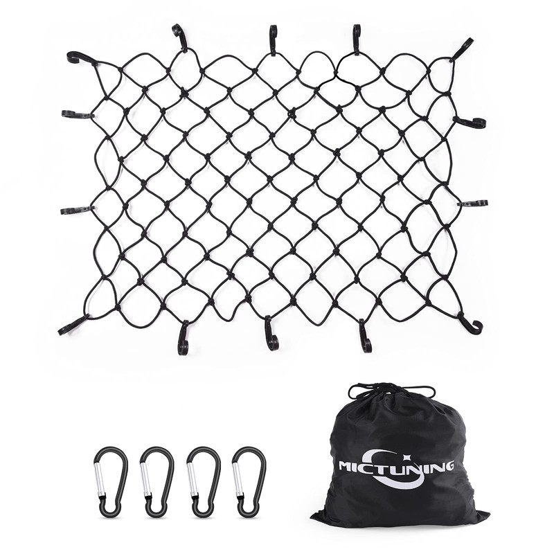 MICTUNING Cargo Nets, 6mm 47" x 36" Heavy Duty Latex