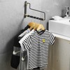 Hiendure Folding Clothes Hanger Drying Rack Black Wall-Mounted Clothes Organizer