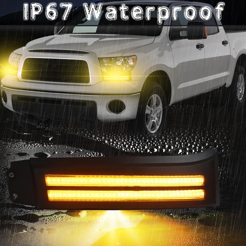 BINQIGOO LED Daytime Running Light Compatible with Toyota Tundra 2007-2013
