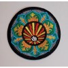 Namaste Yoga 3" Embroidered Patch. Lotus Petal Buddha