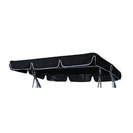 Replacement Canopy for Garden swing 2/3 seater different sizes and styles available (215 x 125, Black)