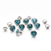 100 Sets Cz Colorful Crystal Rapid Rivets Silver Color Spots