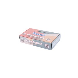 Koovi – Goma para Borrar Blanca, C/30 PZ, borrador blanco suave y preciso, uso escolar o de oficina, modelo B30