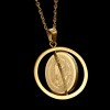 ZARD Saint Benedict Round Double Sided Medal-Pendant in 18K Italian