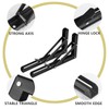 Folding Shelf Brackets 12 Inch, Heavy Duty Metal Triangle Table