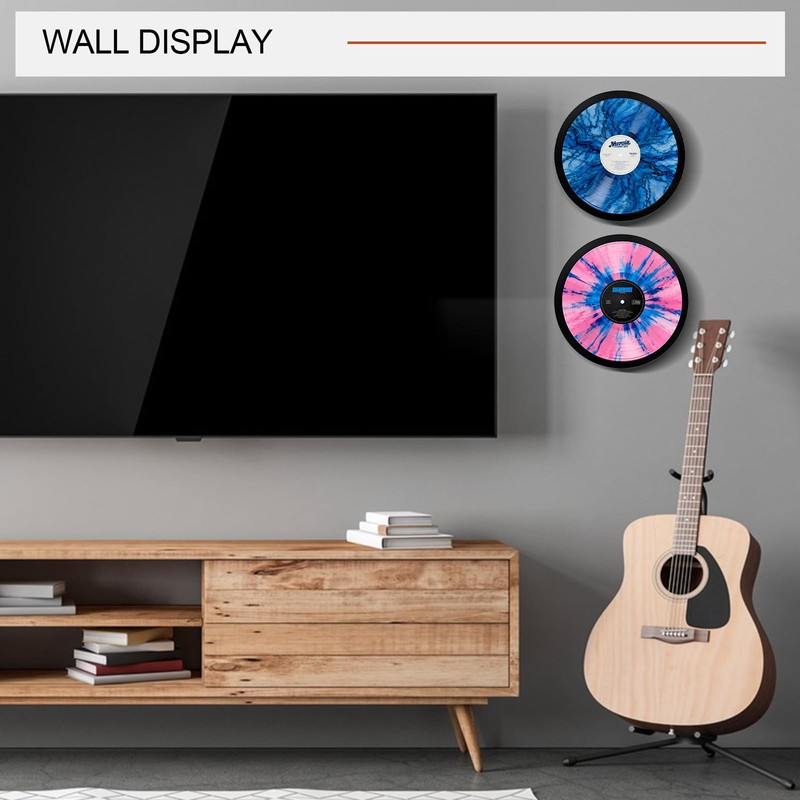 Allenkwok 12-Inch Vinyl Record Display Frame, 13x13 MDF Wood Frame