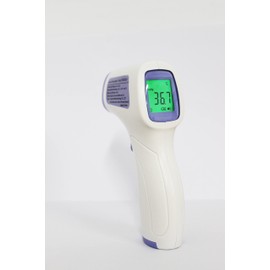 Techealth - Termometro a infrarossi - Senza contatto - Termometro per il corpo con letture rapide - Risultati chiari e avviso di febbre nei colori - Temperatura istantanea - Valido per adulti e