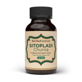 Herbsforever Sitopladi Churna - Ayurvedic Herbal Supplement for Respiratory & Digestive Health | Balances Pitta & Kapha Doshas | Vegan, Non-GMO | Traditional Formula - 100g