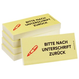 PRICARO 5 x Sticky Notes "Back After Signature" 100 Sheets