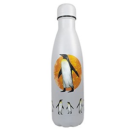 NatureVac - Penguin by Deluxebase Insulated Reusable Travel Vacuum Bottle for Hot Water, Coffee, Tea